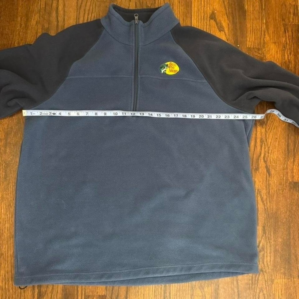 Bass Pro Blue Quarter Zip Sweayshirt With Embrpodered Logo Size XL Outdoors Hike - Picture 6 of 8